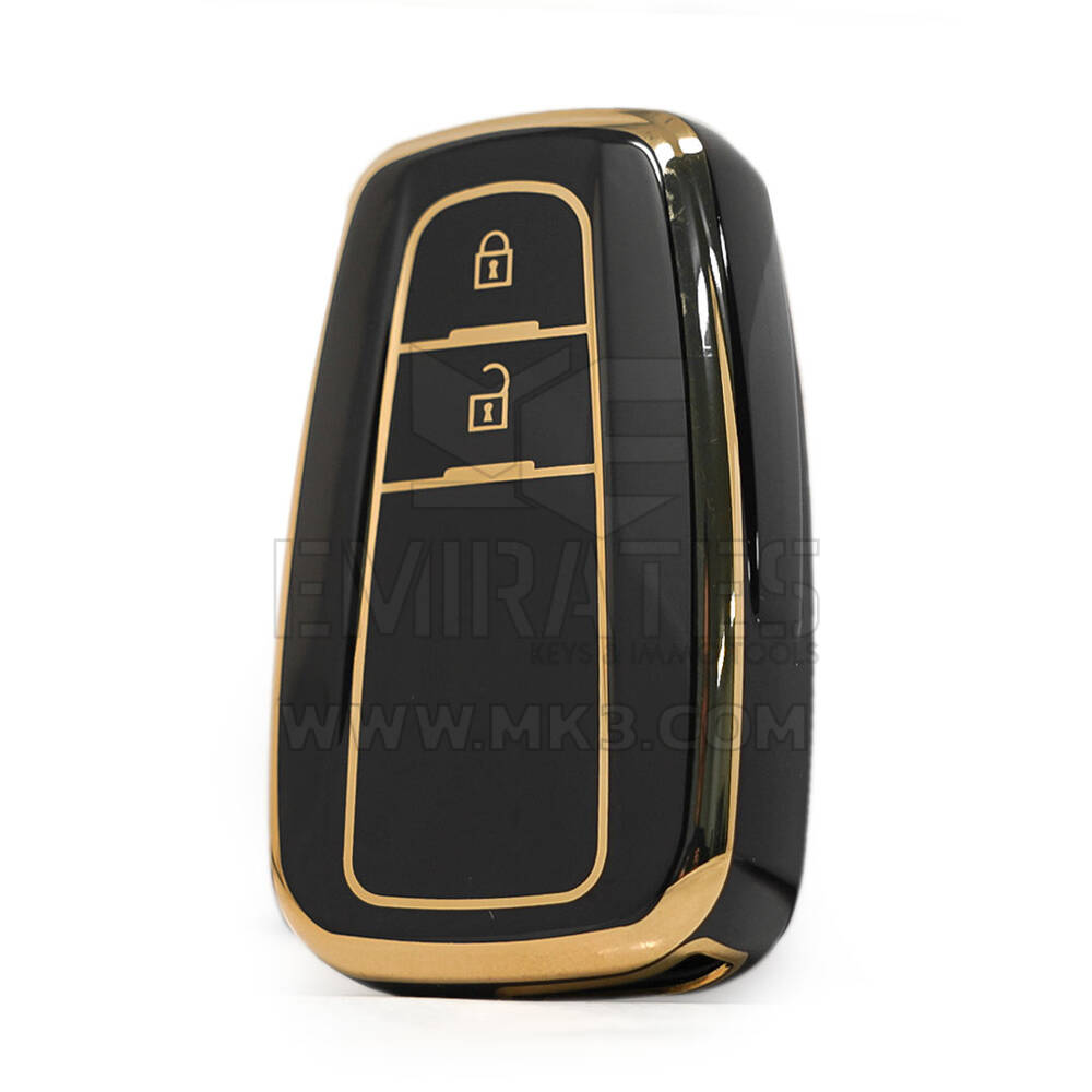 Nano  High Quality Cover For Toyota Prius C-RH Prado Remote Key 2 Buttons Black Color