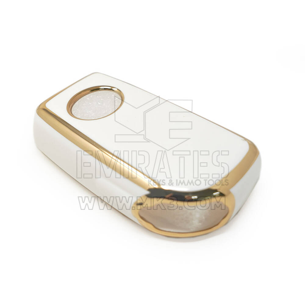 New Aftermarket Nano High Quality Cover For Toyota Flip Remote Key 3+1 Buttons White Color | Emirates Keys
