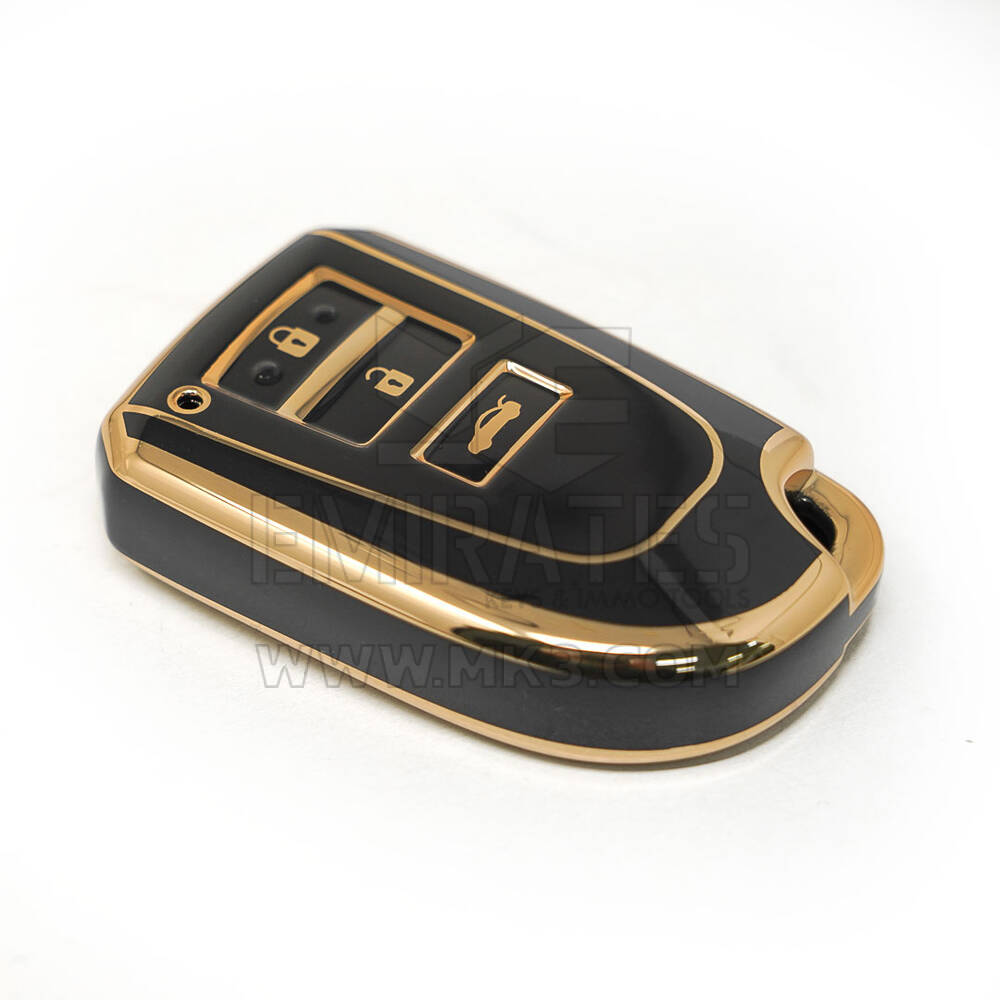 New Aftermarket Nano High Quality Cover For Toyota Vios Yaris Remote Key 3 Buttons Black Color | Emirates Keys