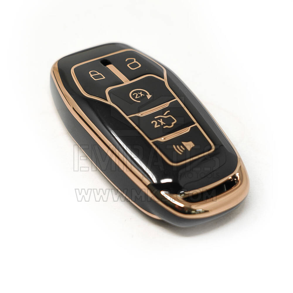 nueva cubierta de alta calidad nano del mercado de accesorios para la llave remota de Ford Explorer 4 + 1 botones color negro | Claves de los Emiratos