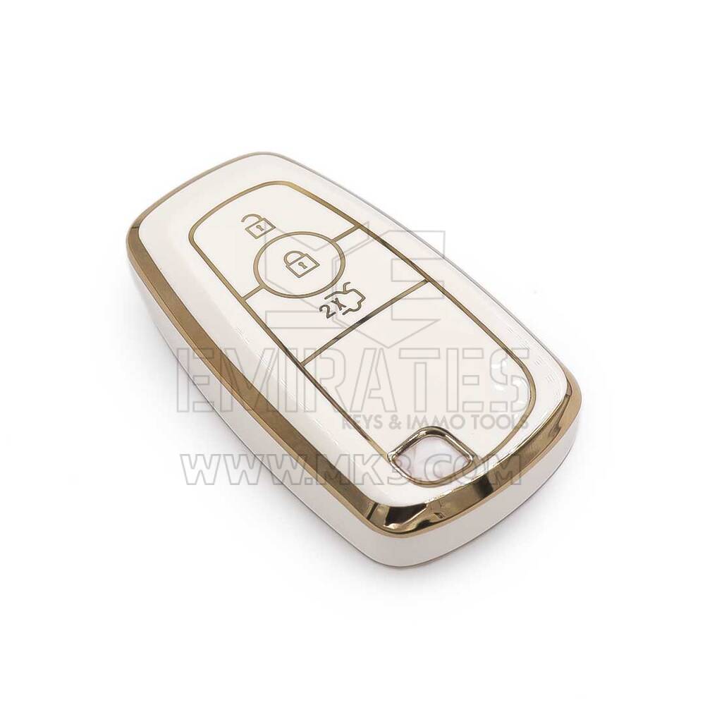 Nueva cubierta de alta calidad Nano del mercado de accesorios para Ford Remote Key 3 botones Color blanco | Claves de los Emiratos