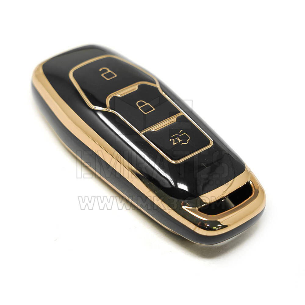 Nuova copertura di alta qualità Nano aftermarket per chiave remota Ford Edge 3 pulsanti colore nero | Chiavi degli Emirati