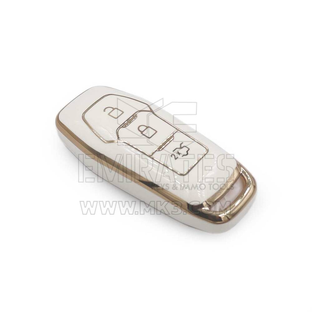 Nueva cubierta de alta calidad Nano del mercado de accesorios para Ford Edge Remote Key 3 botones Color blanco | Claves de los Emiratos