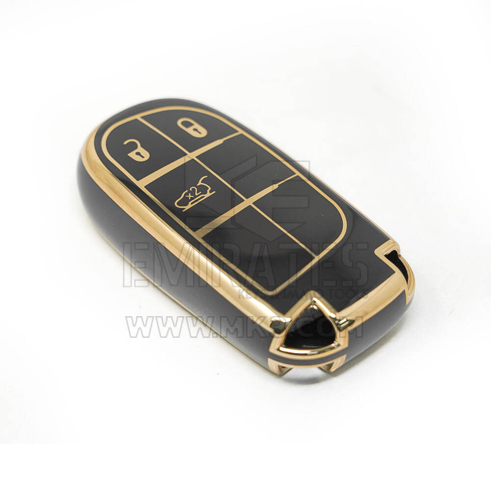 Nouvelle couverture de haute qualité Nano Aftermarket pour Jeep Remote Key 3 boutons couleur noire | Clés Emirates