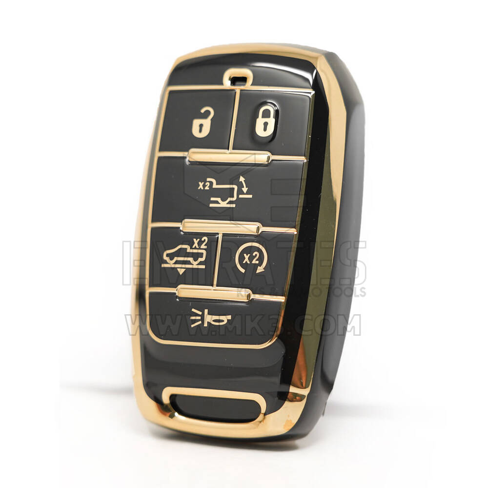 Нано Высококачественная крышка для Dodge Remote Key 5 + 1 Кнопки Пикап Черный цвет