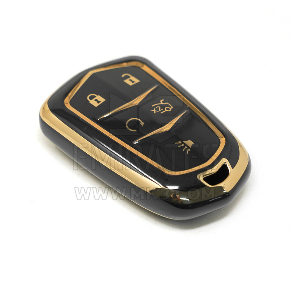 Nueva cubierta de alta calidad Nano del mercado de accesorios para la llave remota de Cadillac 4 + 1 botones Color negro | Claves de los Emiratos