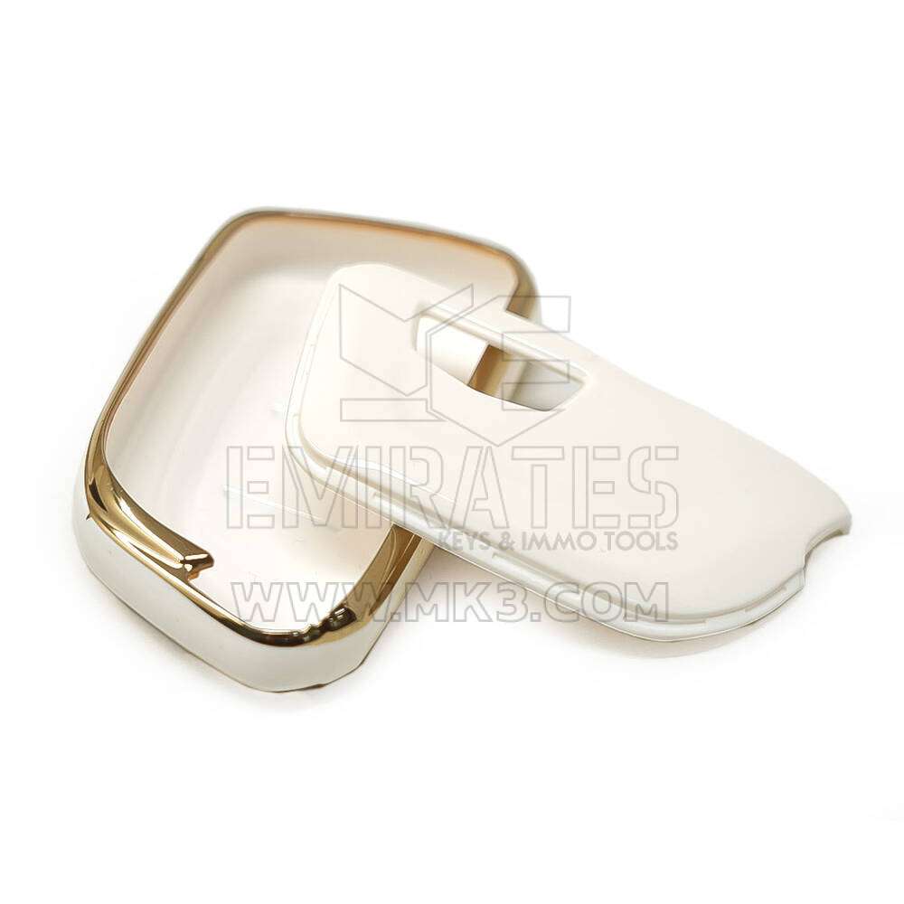 New Aftermarket Nano High Quality Cover For Cadillac CTS Remote Key 4+1 Buttons White Color | Emirates Keys