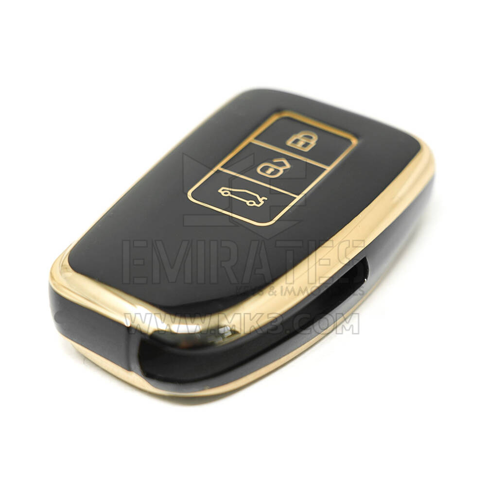 New Aftermarket Nano Cover di alta qualità per chiave telecomando Lexus 3 pulsanti colore nero | Chiavi degli Emirati