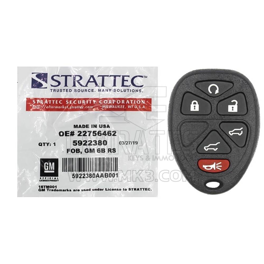 Novo Chevrolet GMC SUV YUKON SUBURBAN TAHOE ESCALAD 2007-2012 Genuíno/OEM Chave Remota 6 Botões 315MHz 5922380 STARTTEC/FCC ID: OUC60270/OUC60221