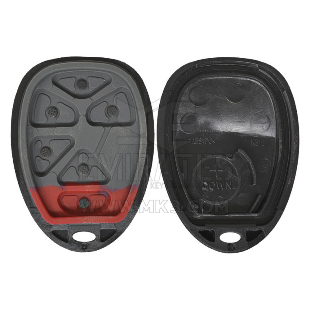 Nouveau marché secondaire Chevrolet GMC 2008 coque de clé à distance 5 + 1 bouton avec support de batterie, remplacement des coques de porte-clés à bas prix | Clés des Émirats