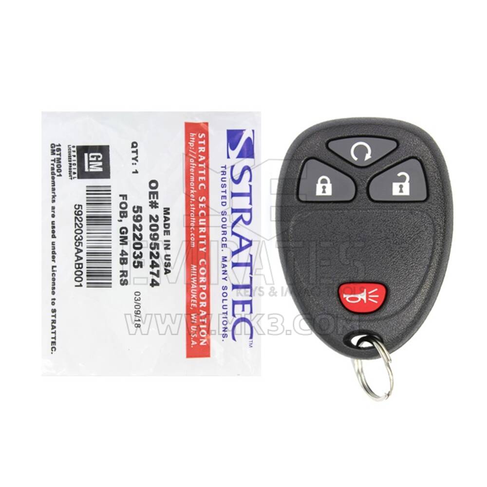 NUEVO GMC Chevrolet Buick Cadillac Traverse Silverado Captiva Yukon 2007-2019 Genuine/OEM Remote Key 4 Botones 315MHz 5922035 STARTTEC / FCCID: OUC60221