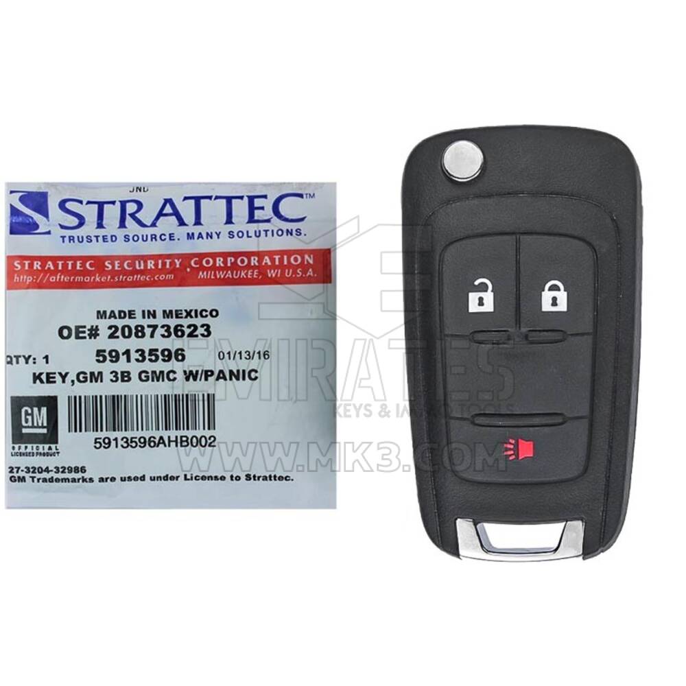 New STRATTEC GMC Terrain 2010-2019 Flip Remote Key 3 Button 315MHz Manufacturer Part Number: 5913596 OEM  | Emirates Keys
