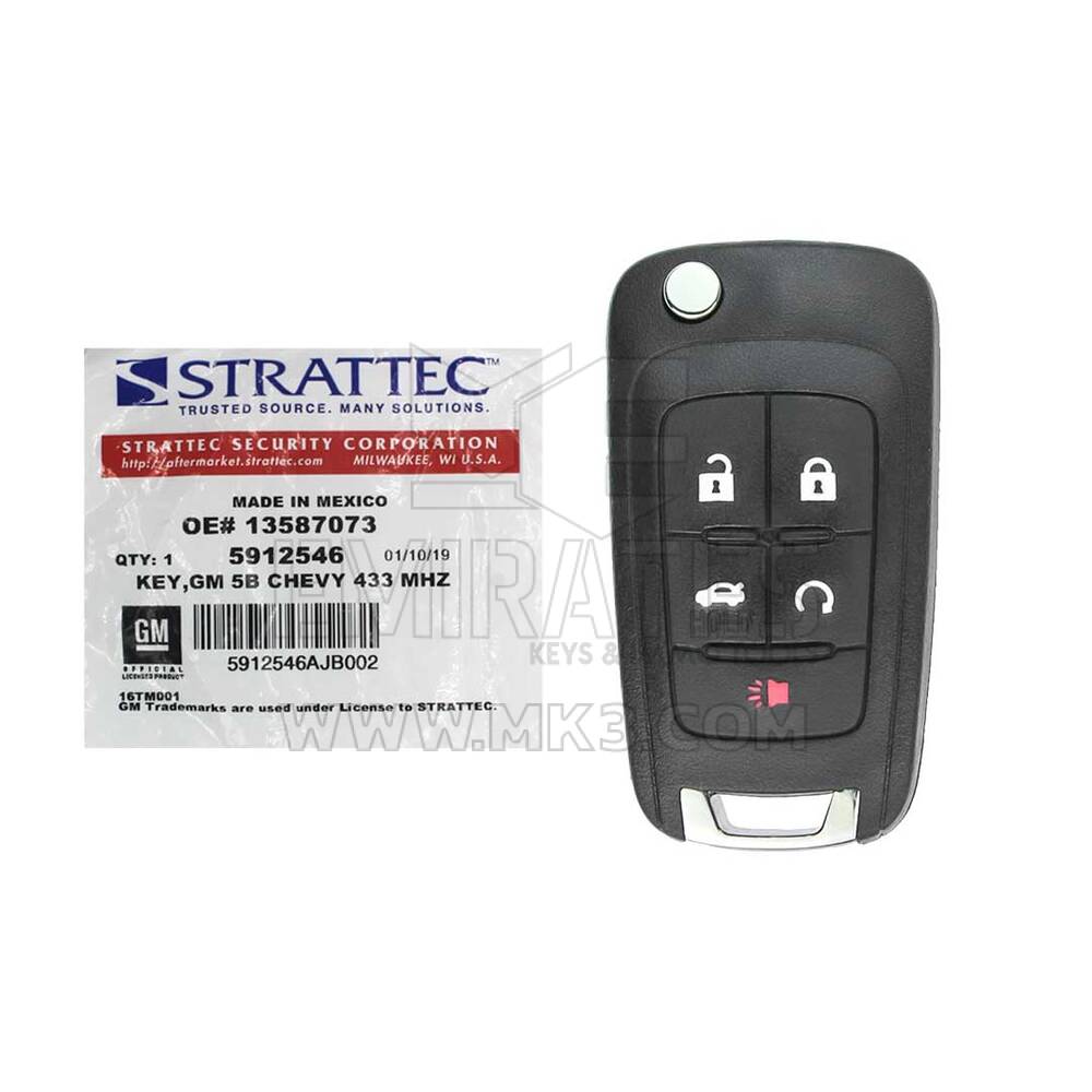 NOVO Chevrolet Malibu Impala 2014-2015 Genuine Proximity Flip Remote Key 433MHz 5 Buttons 5912546 STRATTEC 13578073 OEM | Chaves dos Emirados