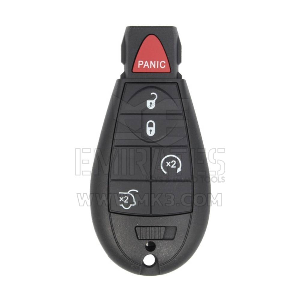 Carcasa de llave remota Chrysler Jeep Dodge Fobik 5 botones con maletero alto