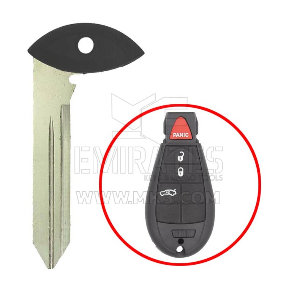 Chrysler Dodge Jeep Fobik hoja de llave de emergencia remota 68029829AB