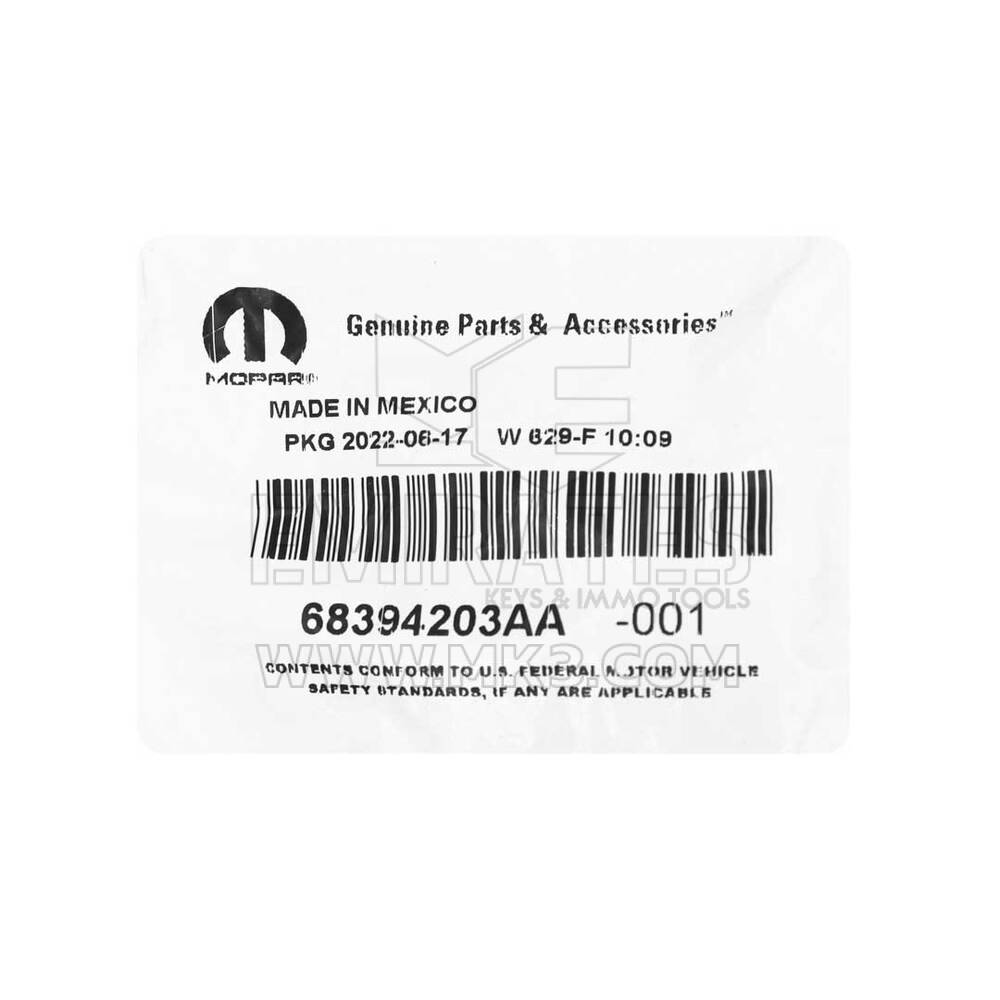 Nouvelle clé à distance intelligente Dodge SRT 2019-2023 d'origine/OEM 4 + 1 boutons 433 MHz Numéro de pièce OEM : 68394203AA | Clés des Émirats