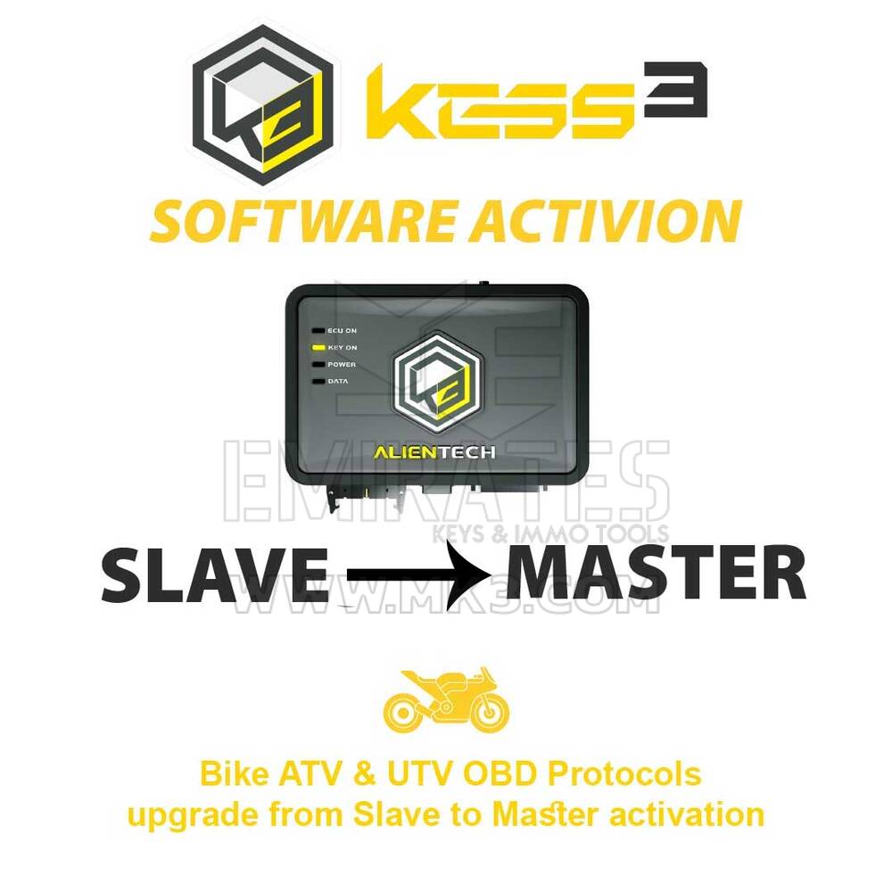 Alientech KESS3SU002 KESS3 Slave Bike ATV & UTV OBD Protocols upgrade from Slave to Master activation