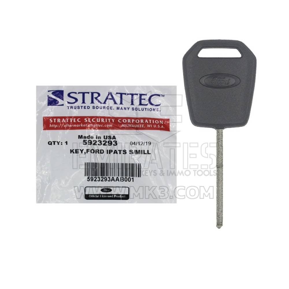 New STRATTEC Ford Fusion 2015 Transponder Key Transponder ID: Hitag 3 Manufacturer Part Number: 5923293  | Emirates Keys