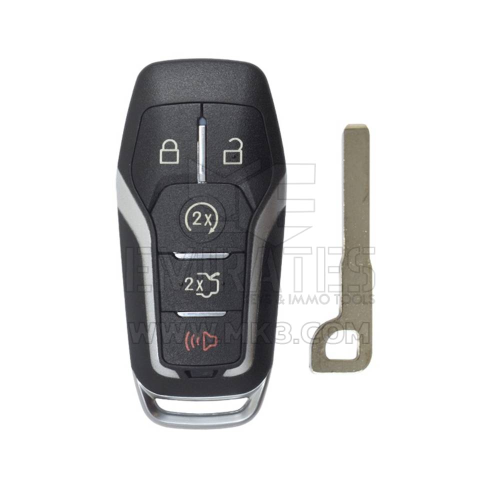 Coque de clé à distance intelligente Ford Fusion 2017 de haute qualité 4 + 1 bouton, coque de clé à distance Emirates Keys, remplacement de coques de porte-clés à bas prix.