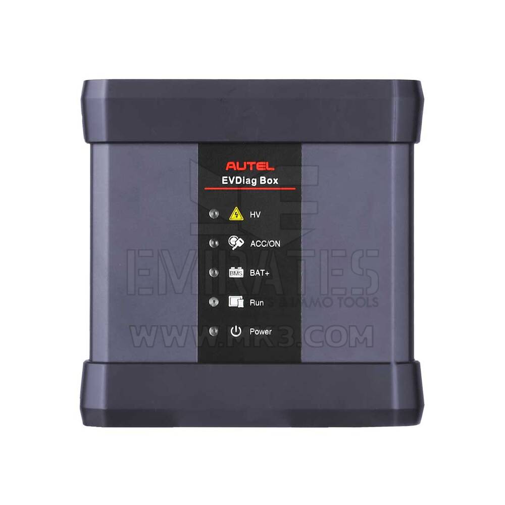 El kit de actualización de diagnóstico Autel EV incluye EVDiag Box, software de prueba y adaptadores para vehículos específicos para permitir la prueba de paquetes de baterías de vehículos eléctricos.