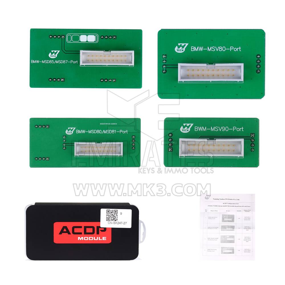 Yanhua ACDP Set Module 27 BMW MSV80/MSD8X/MSV90 DME Lecture/Écriture ISN et Clone