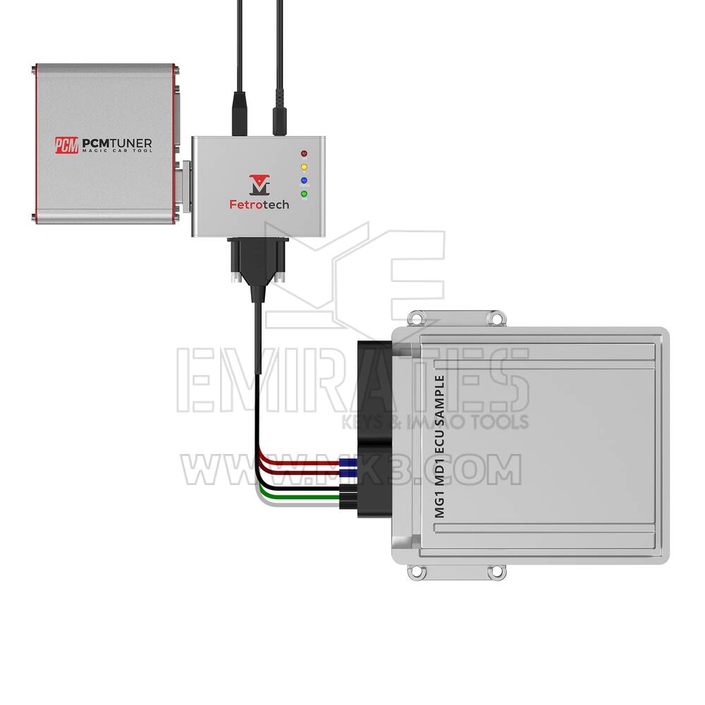 New Fetrotech Tool ECU Programmer Support MG1 MD1 ECU and BENCH Read MED9 and EDC16 Silver Color for PCMTuner | Emirates Keys
