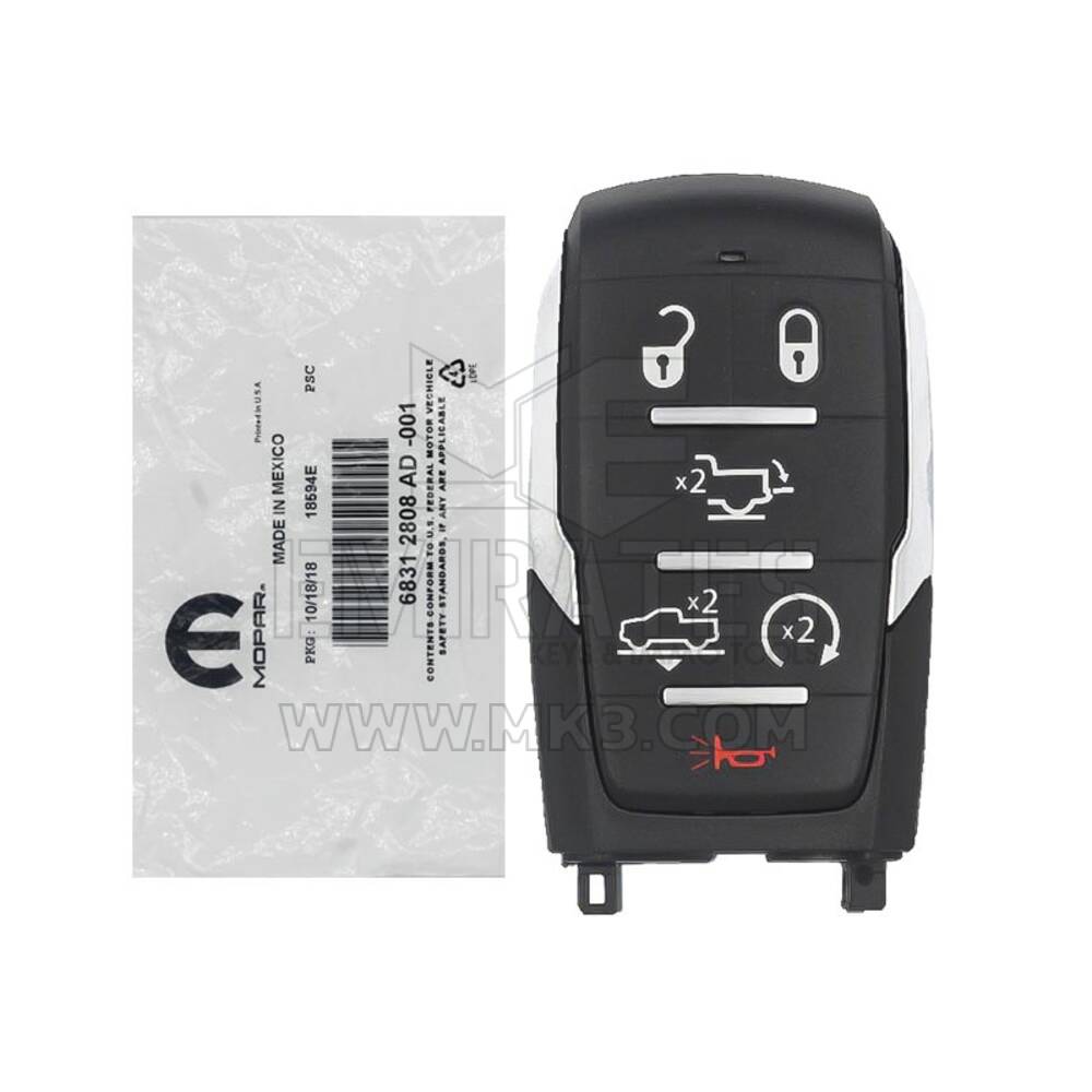 Novo RAM 1500 Limited 2019-2021 Genuíno Smart Remote Key Remote 6 Botões Auto Start Tipo 433MHZ 68312808AD-001 | Chaves dos Emirados