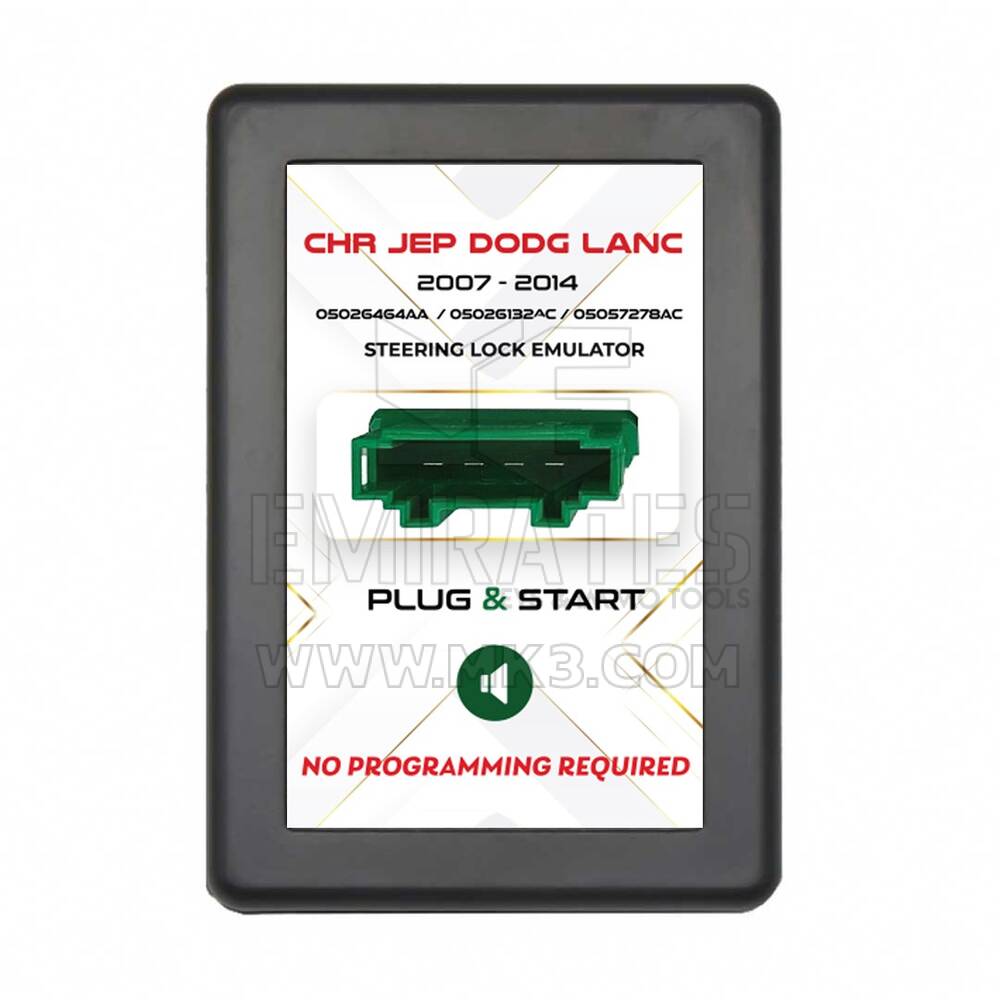 Chrysler Emulator - Jeep Emulator - Dodge Emulator - Fiat Emulator ESL Electronic Steering Lock Emulator With Lock Sound Plug and Start 5026132AC / 5026464AA / 5057278AC - MK3 Emulators