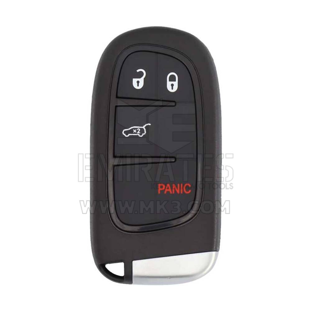 Корпус смарт-дистанционного ключа Jeep Cherokee 2015-2022, 3+1 кнопка, тип багажника для внедорожников
