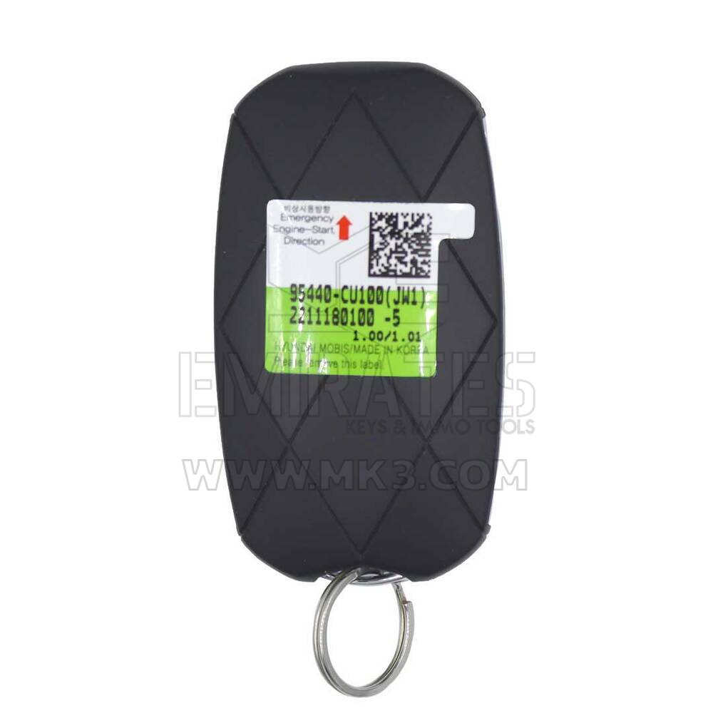 مفتاح ريموت ذكي أصلي/أصلي لسيارة جينيسيس GV60 2022، 7+1 زر، 433 ميجا هرتز، لون أسود، رقم القطعة الأصلي: 95440-CU100 - معرف FCC: TQ8-FOB-4F53U | مفاتيح الإمارات