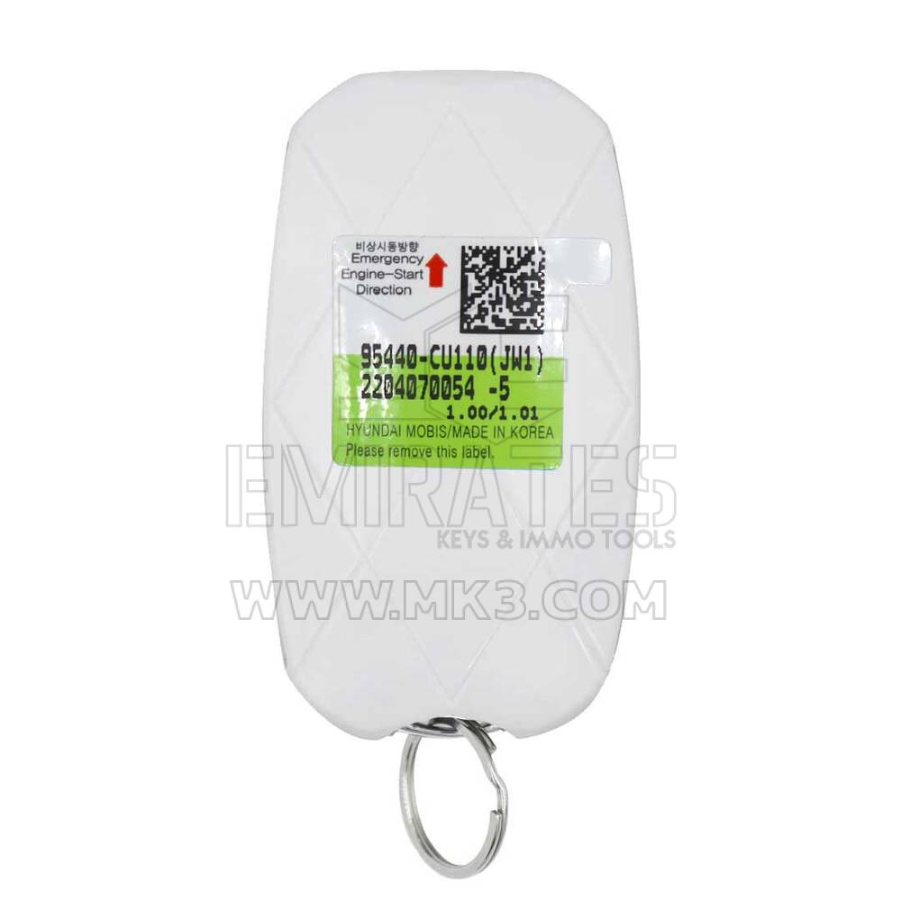 Nueva llave remota inteligente Genesis GV60 2022 genuina / OEM 7+1 botones 433MHz Color blanco Número de pieza OEM: 95440-CU110 - FCC ID: TQ8-FOB-4F53U | Cayos de los Emiratos