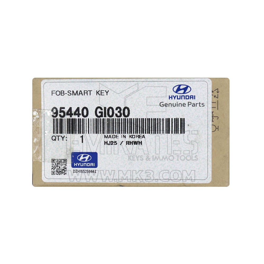 New Hyundai Ioniq Hybrid 2022 Genuine / OEM Smart Remote Key 7 Buttons 433MHz OEM Part Number: 95440-GI030 - FCC ID: FG01220 | Emirates Keys