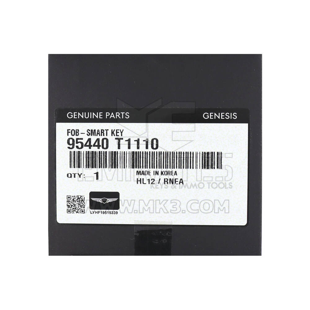 New Genesis G80 2022 Genuine / OEM Smart Remote Key 4 Buttons 433MHz OEM Part Number: 95440-T1110 - FCC ID: TQ8-FOB-4F37 | Emirates Keys