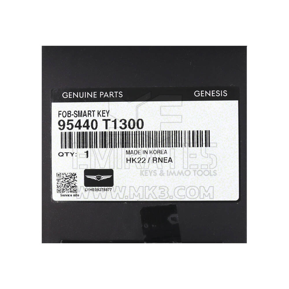Nova chave remota inteligente Genesis G80 2021 genuína / OEM 6 botões 433 MHz Número de peça OEM: 95440-T1300 - ID FCC: TQ8-FOB-4F96 | Chaves dos Emirados