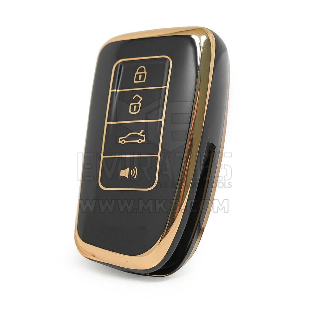 Funda Nano Alta Calidad Para Lexus Remote Key 3+1 Botones Color Negro