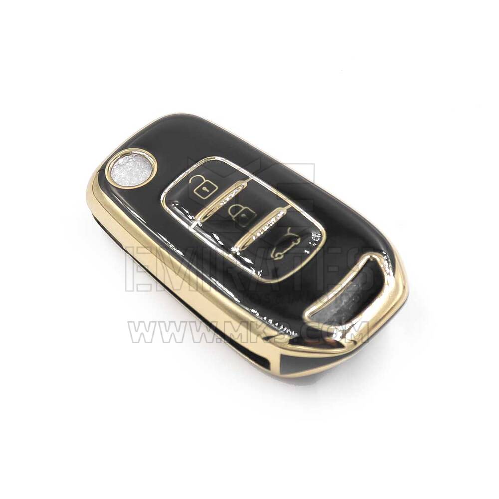 nueva cubierta de alta calidad nano del mercado de accesorios para renault dacia llave remota 3 botones color negro | Claves de los Emiratos