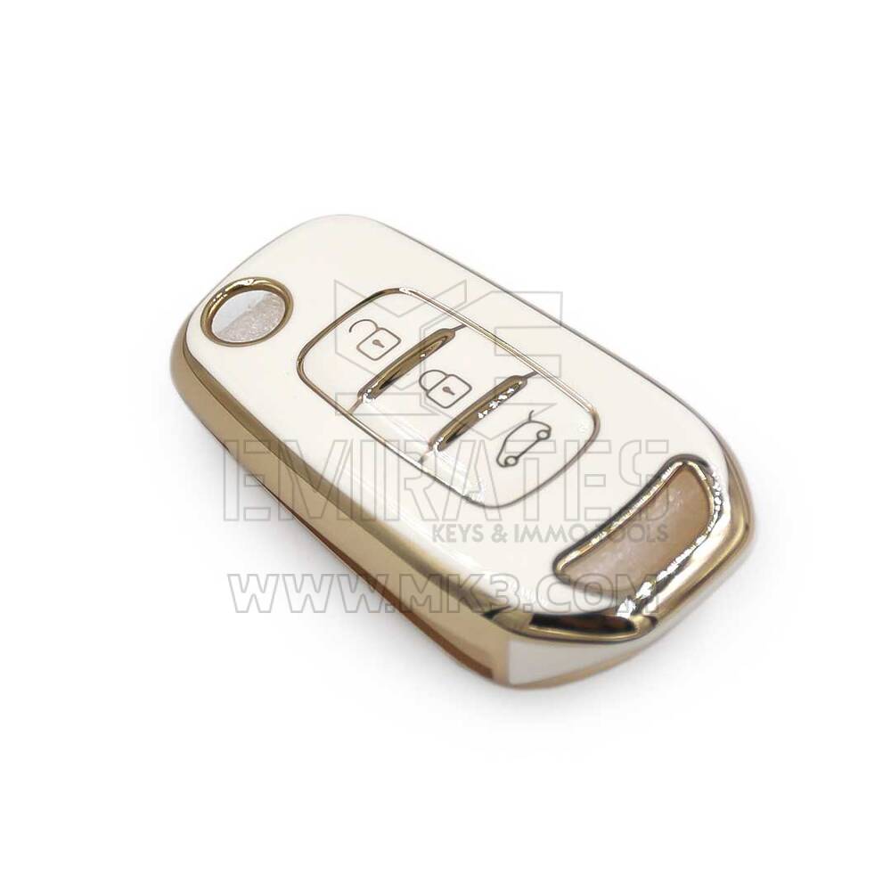 nueva cubierta de alta calidad nano del mercado de accesorios para renault dacia llave remota 3 botones color blanco | Claves de los Emiratos