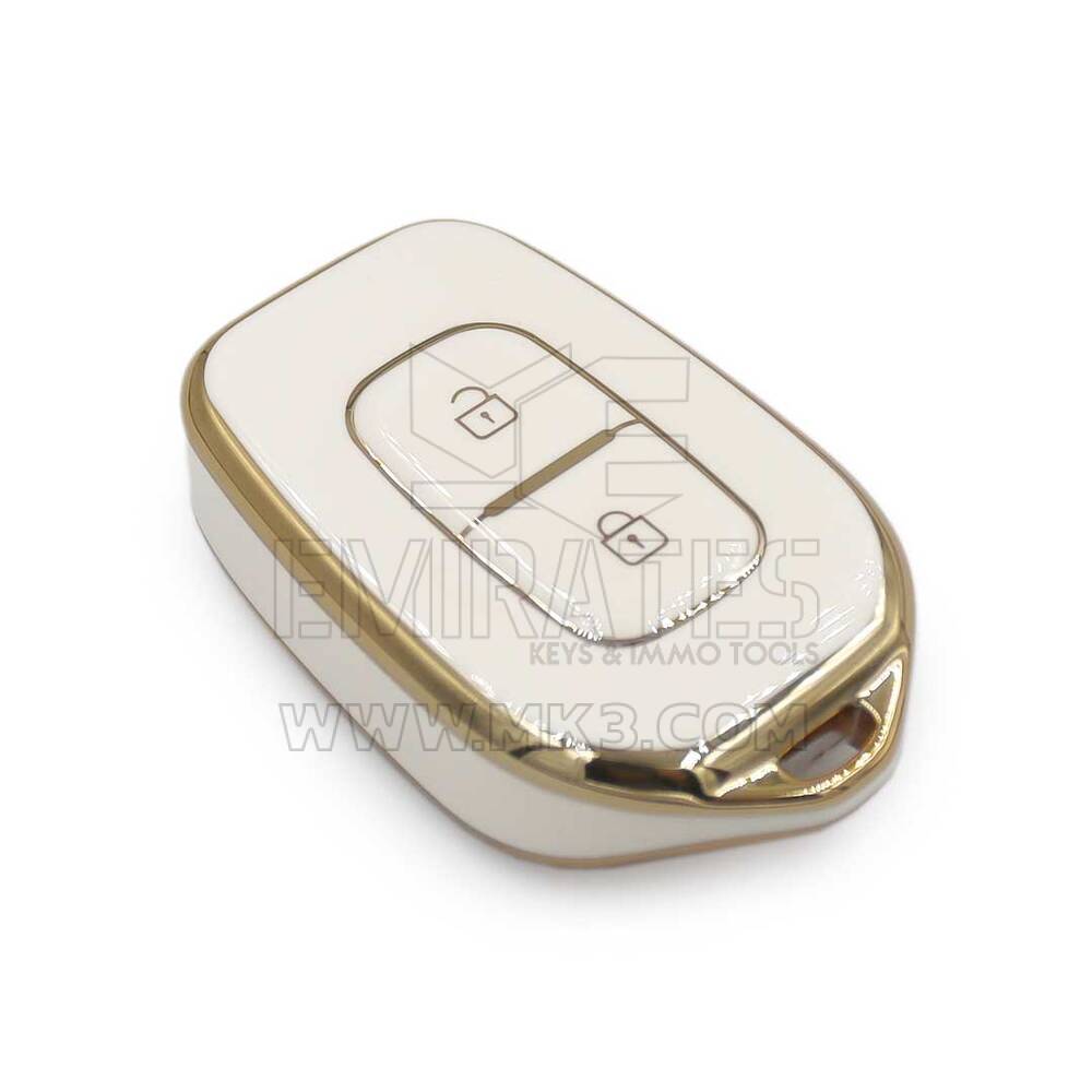 nueva cubierta de alta calidad nano del mercado de accesorios para renault dacia llave remota 2 botones color blanco | Claves de los Emiratos