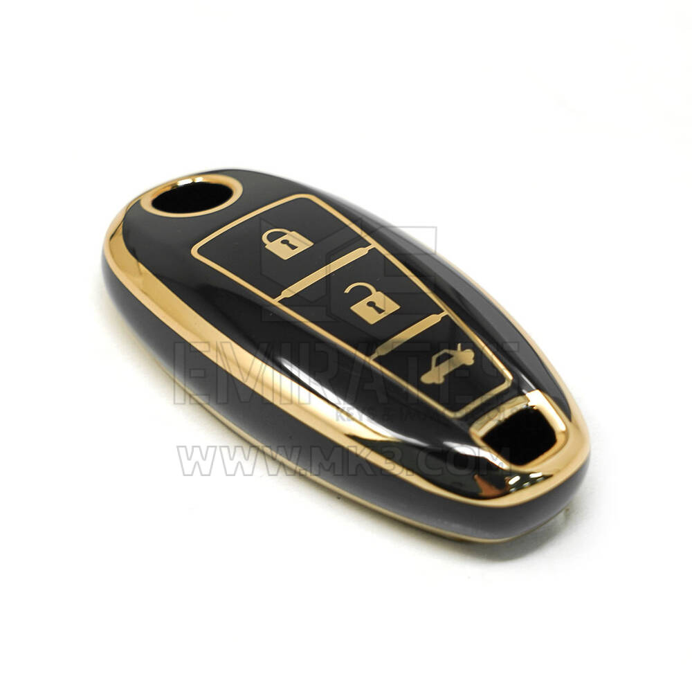 New Aftermarket Nano Cobertura de Alta Qualidade Para Suzuki Remote Key 3 Botões Cor Preta | Chaves dos Emirados