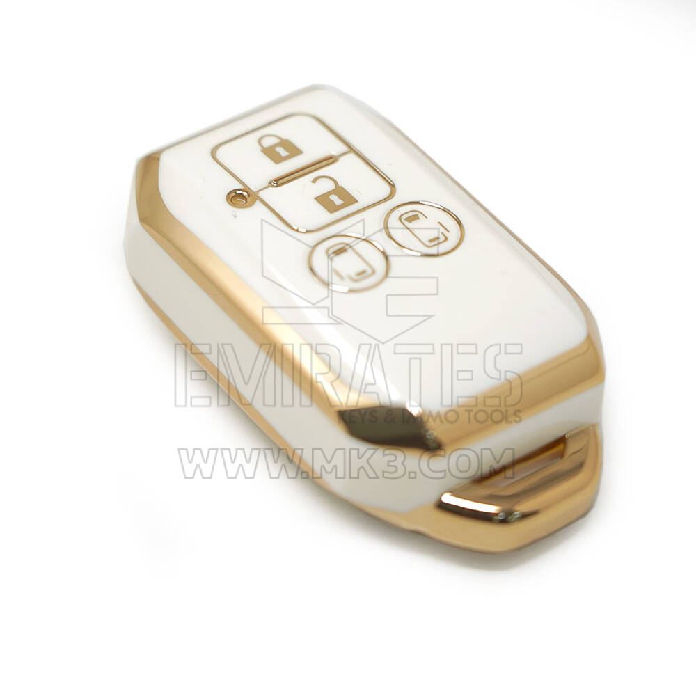 New Aftermarket Nano Cover di alta qualità per chiave telecomando Suzuki 4 pulsanti colore bianco | Chiavi degli Emirati