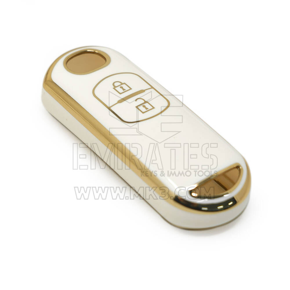 Новый послепродажный Nano Высококачественный чехол для Mazda Remote Key 2 Кнопки белого цвета | Ключи от Эмирейтс