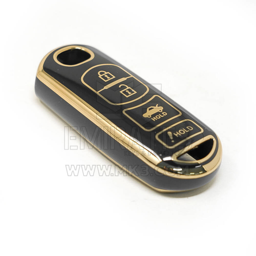 New Aftermarket Nano High Quality Cover For Mazda Remote Key 3+1 Buttons Black Color | Emirates Keys