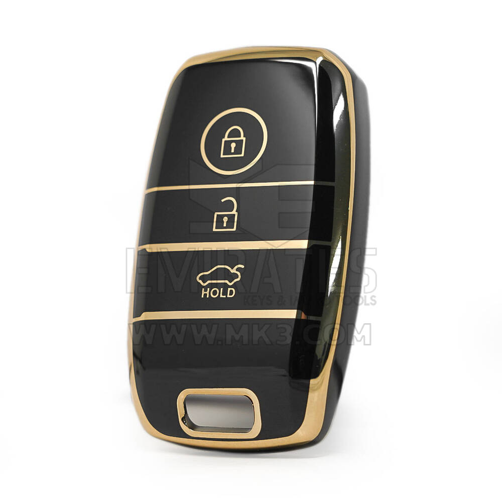 Nano High Quality Cover For KIA Remote Key 3 Buttons Sedan Black Color