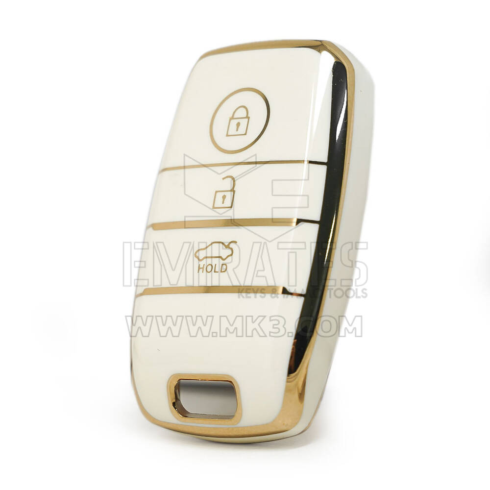 Housse Nano Haute Qualité Pour KIA Remote Key 3 Boutons Berline Couleur Blanche