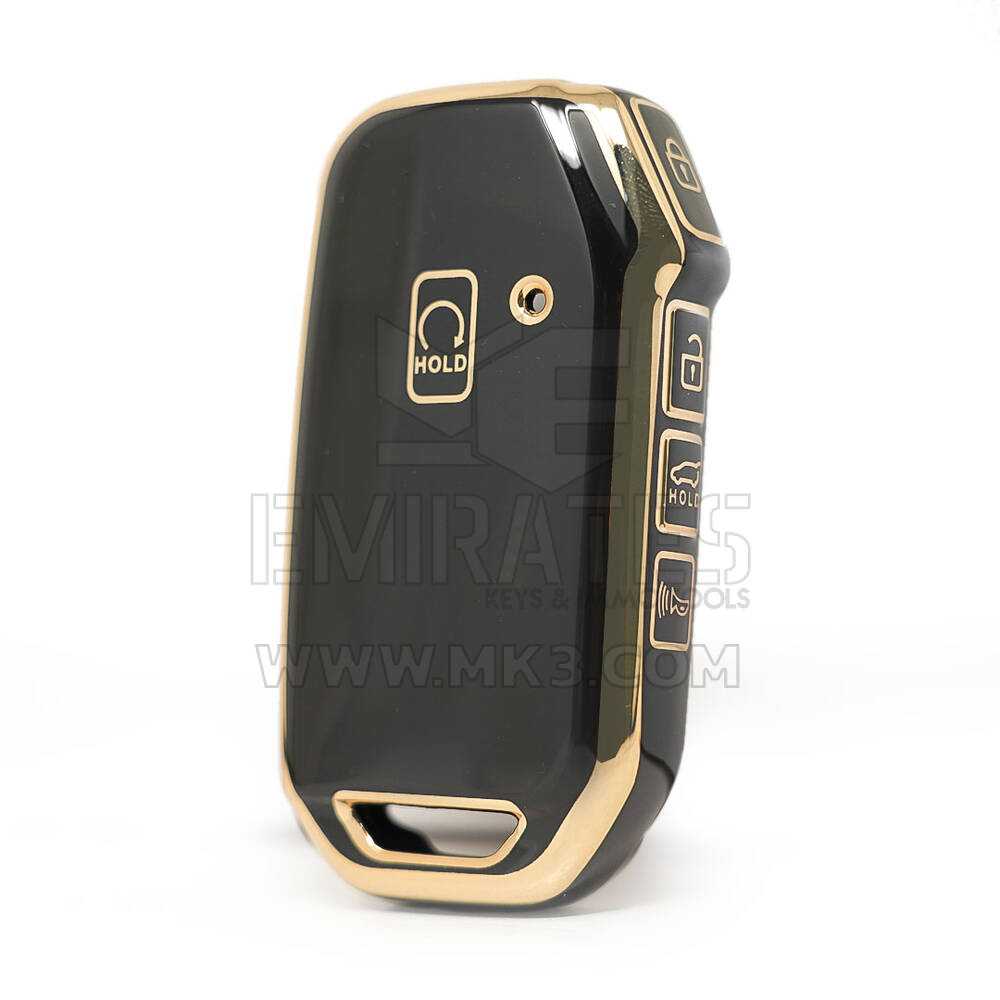 Нано-чехол высокого качества для KIA 2018-2022 Remote Key 4 + 1 кнопки черного цвета