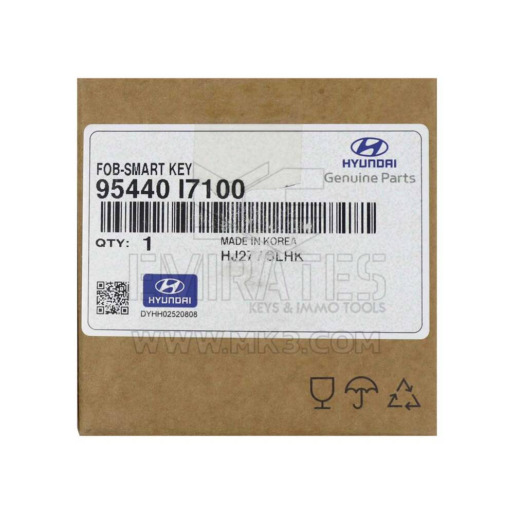 Hyundai Creta 2023 Genuine / OEM Smart Remote Key 4 أزرار 433 ميجا هرتز رقم الجزء OEM: 95440-I7100 - معرف FCC: MBEC4FOB2007 | الإمارات للمفاتيح