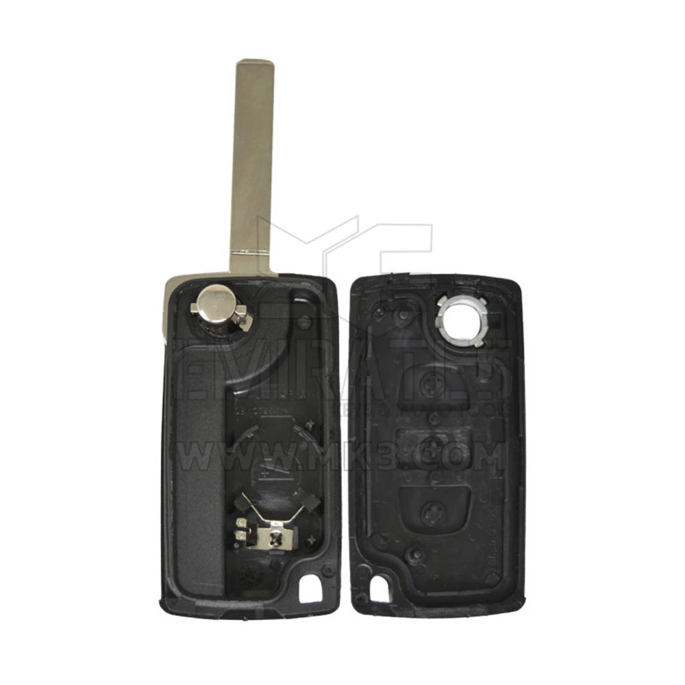 New Aftermarket Citroen Peugeot Flip Remote Key Shell 3 Button Light With Battery Holder High Quality Low Price Order Now  | Emirates Keys