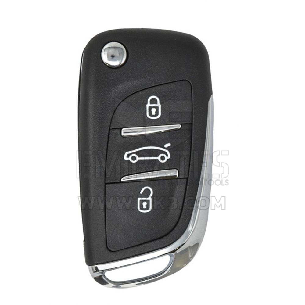 Botão Citroen Flip Remote Key Shell 3 com base de bateria