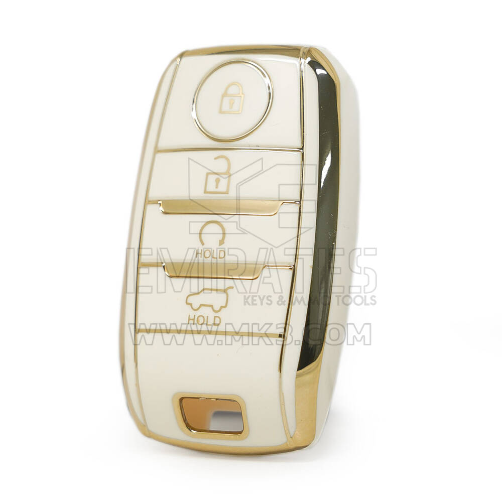 Нано Высококачественная крышка для KIA Remote Key 4 Кнопки Auto Start SUV Белый цвет
