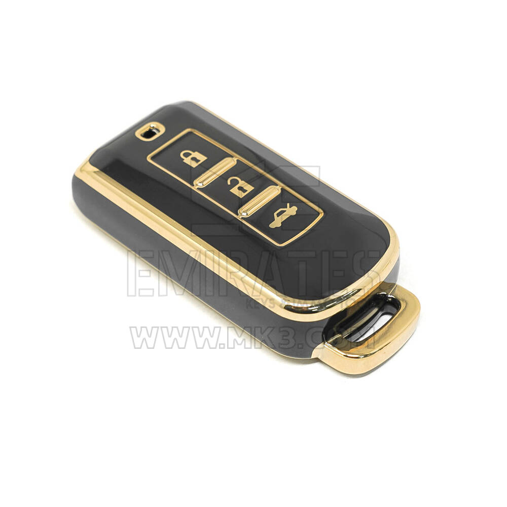 nueva cubierta de alta calidad nano del mercado de accesorios para mitsubishi llave remota 3 botones color negro | Claves de los Emiratos